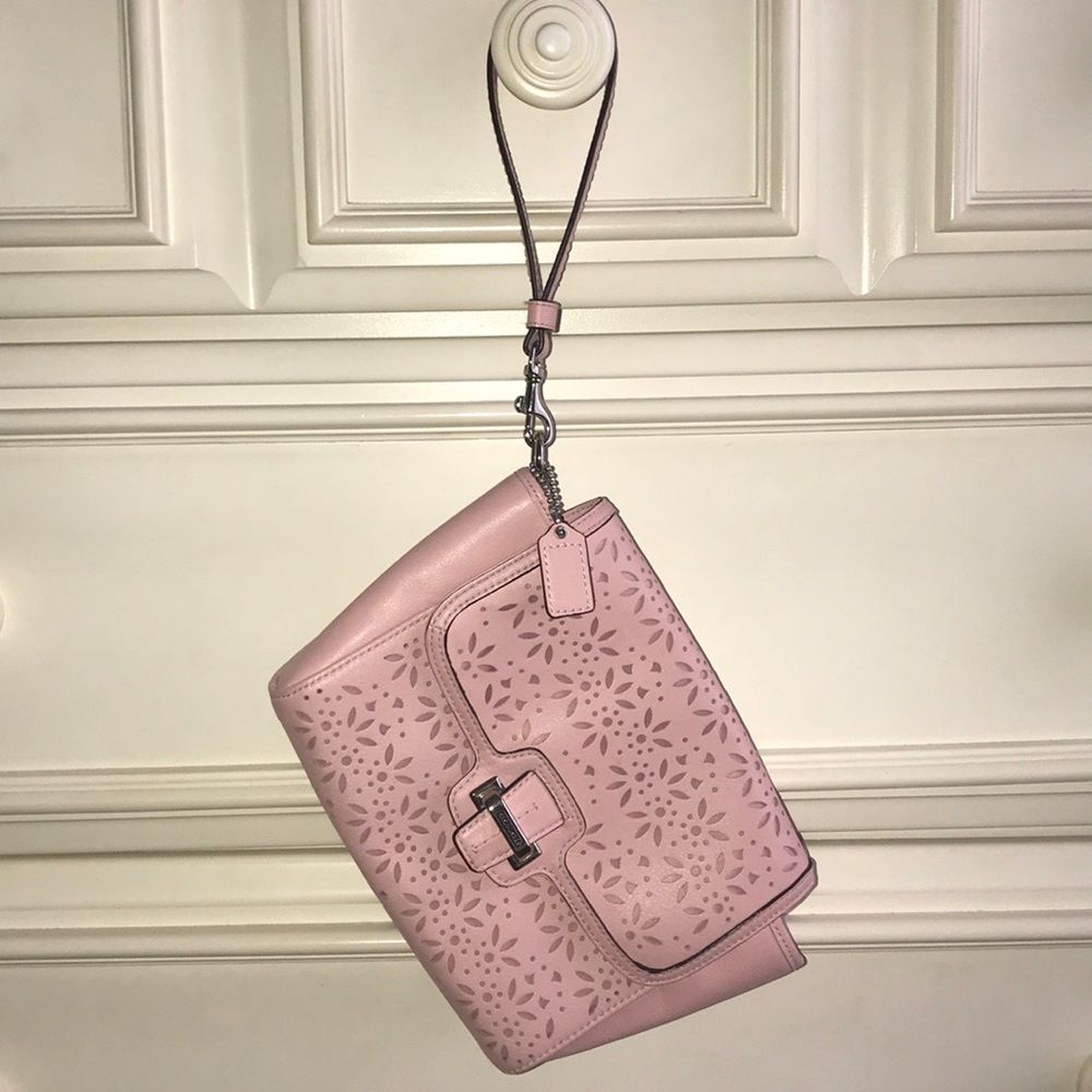 Coach leather wristlet!